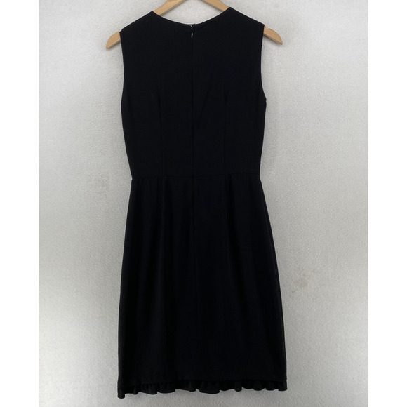 PRADA MILANO Dress 42 S Silk Blend Sheath Sleeveless Career Workwear Black - Picture 3 of 15